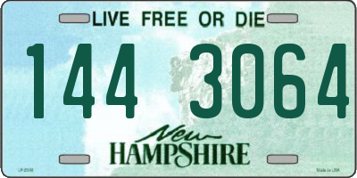 NH license plate 1443064