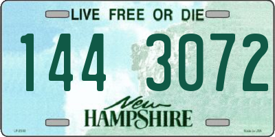 NH license plate 1443072