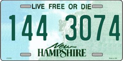 NH license plate 1443074