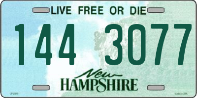 NH license plate 1443077