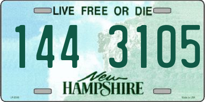 NH license plate 1443105