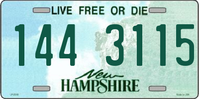 NH license plate 1443115