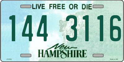 NH license plate 1443116