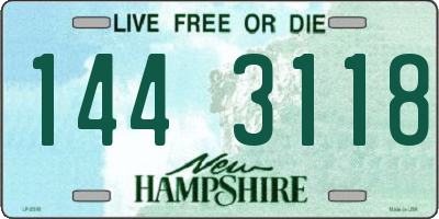 NH license plate 1443118