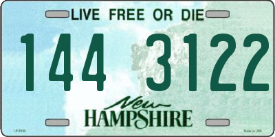 NH license plate 1443122
