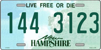 NH license plate 1443123