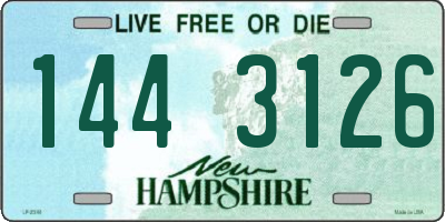 NH license plate 1443126