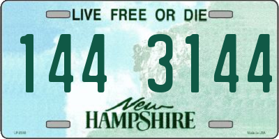 NH license plate 1443144