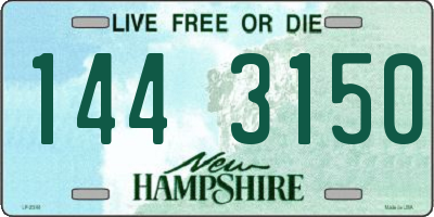 NH license plate 1443150