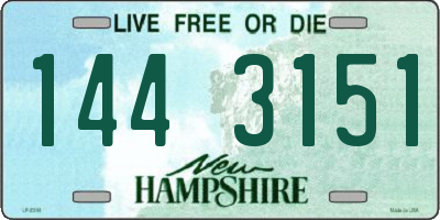 NH license plate 1443151