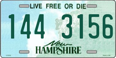 NH license plate 1443156