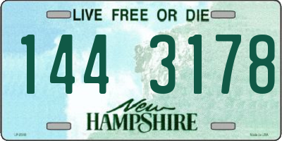 NH license plate 1443178