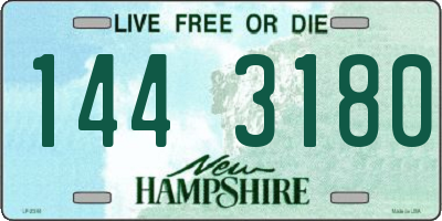 NH license plate 1443180