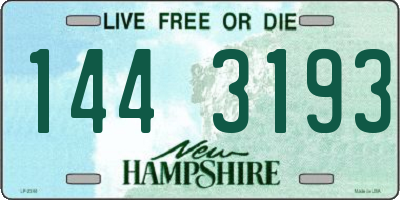 NH license plate 1443193