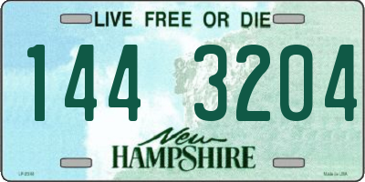 NH license plate 1443204