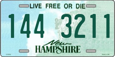 NH license plate 1443211