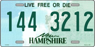 NH license plate 1443212