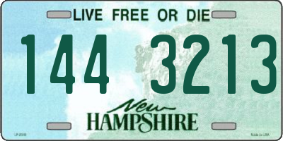 NH license plate 1443213