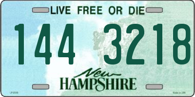 NH license plate 1443218
