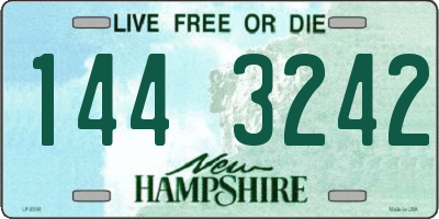 NH license plate 1443242