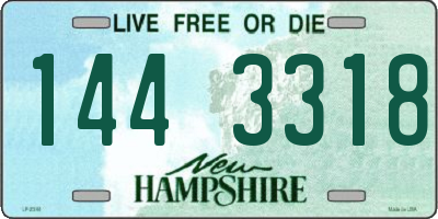 NH license plate 1443318