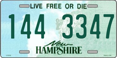 NH license plate 1443347