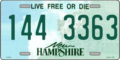 NH license plate 1443363