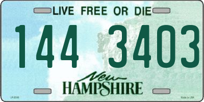 NH license plate 1443403