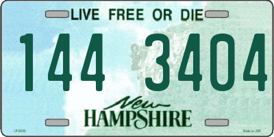 NH license plate 1443404