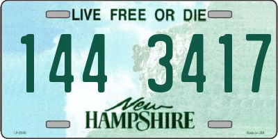 NH license plate 1443417