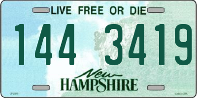 NH license plate 1443419