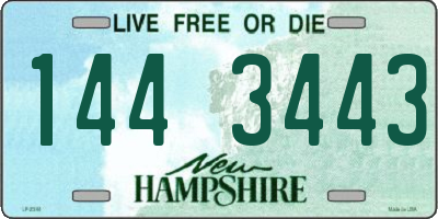 NH license plate 1443443