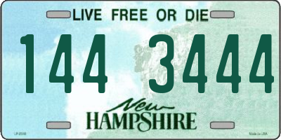 NH license plate 1443444