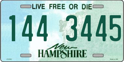 NH license plate 1443445