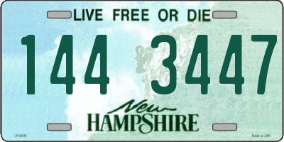 NH license plate 1443447