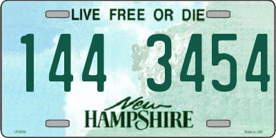 NH license plate 1443454