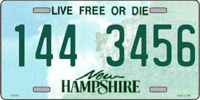 NH license plate 1443456