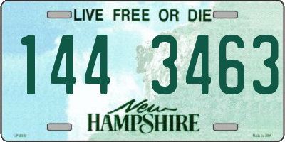 NH license plate 1443463