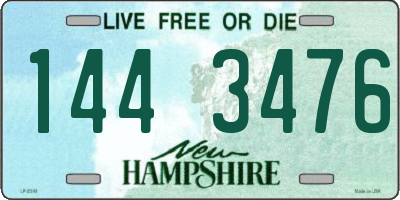 NH license plate 1443476