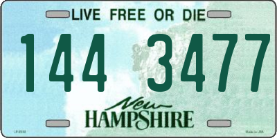 NH license plate 1443477