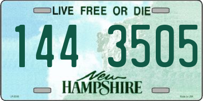 NH license plate 1443505