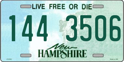 NH license plate 1443506