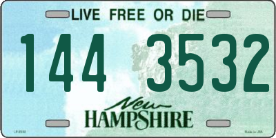 NH license plate 1443532