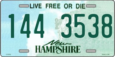 NH license plate 1443538