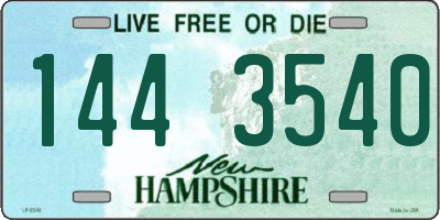 NH license plate 1443540