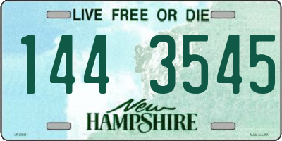 NH license plate 1443545