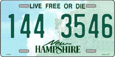 NH license plate 1443546