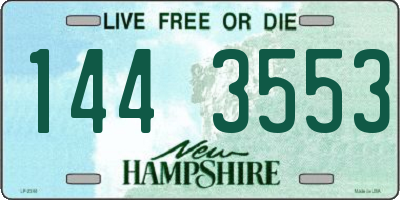 NH license plate 1443553