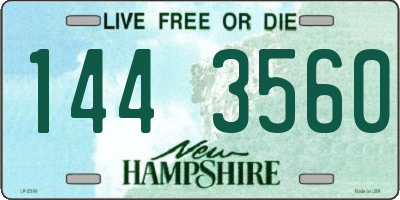 NH license plate 1443560