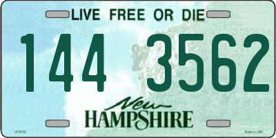NH license plate 1443562